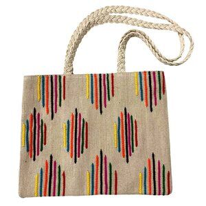 Boho Aarong Jute Hand Em Shoulder Bag Handmade Bangladesh Womens Purse Tote Gift